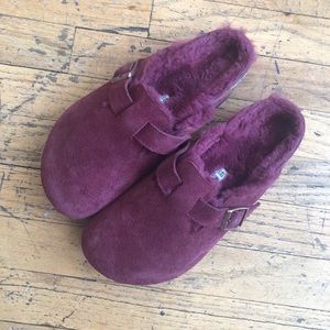 Shearling Birkenstock Boston Clog